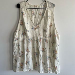 Rewind Sleeveless Lightweight Floral Lace Flowy Blouse Women’s size 3X